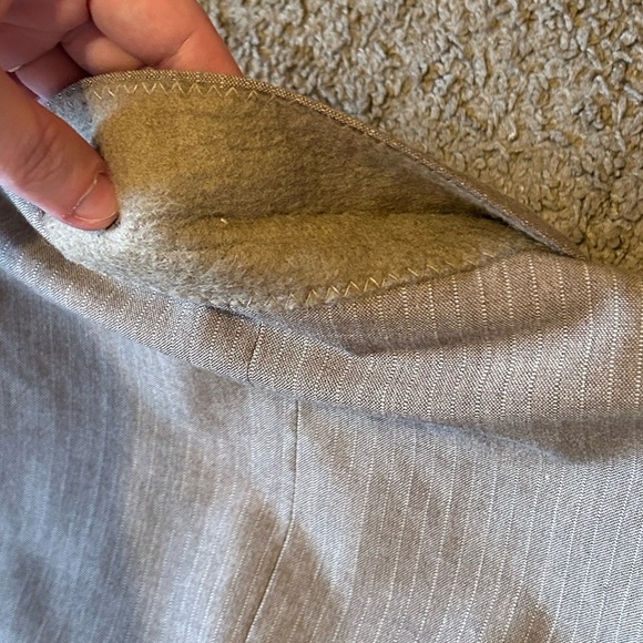 Vintage Yves Saint Laurent Men’s Button Front Tweed Suit Blazer Jacket Sz 42 Tan - Picture 11 of 15